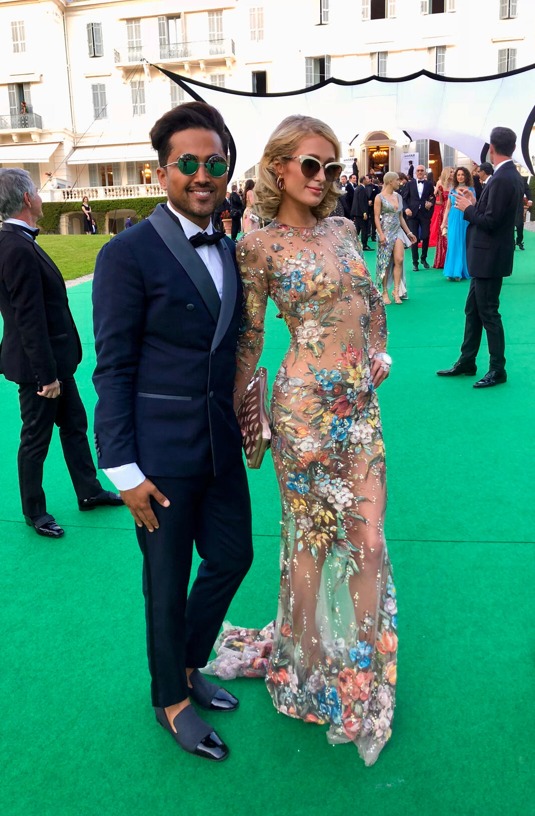 Paris Hilton & Samuel Sohebi attending amfAR 2018