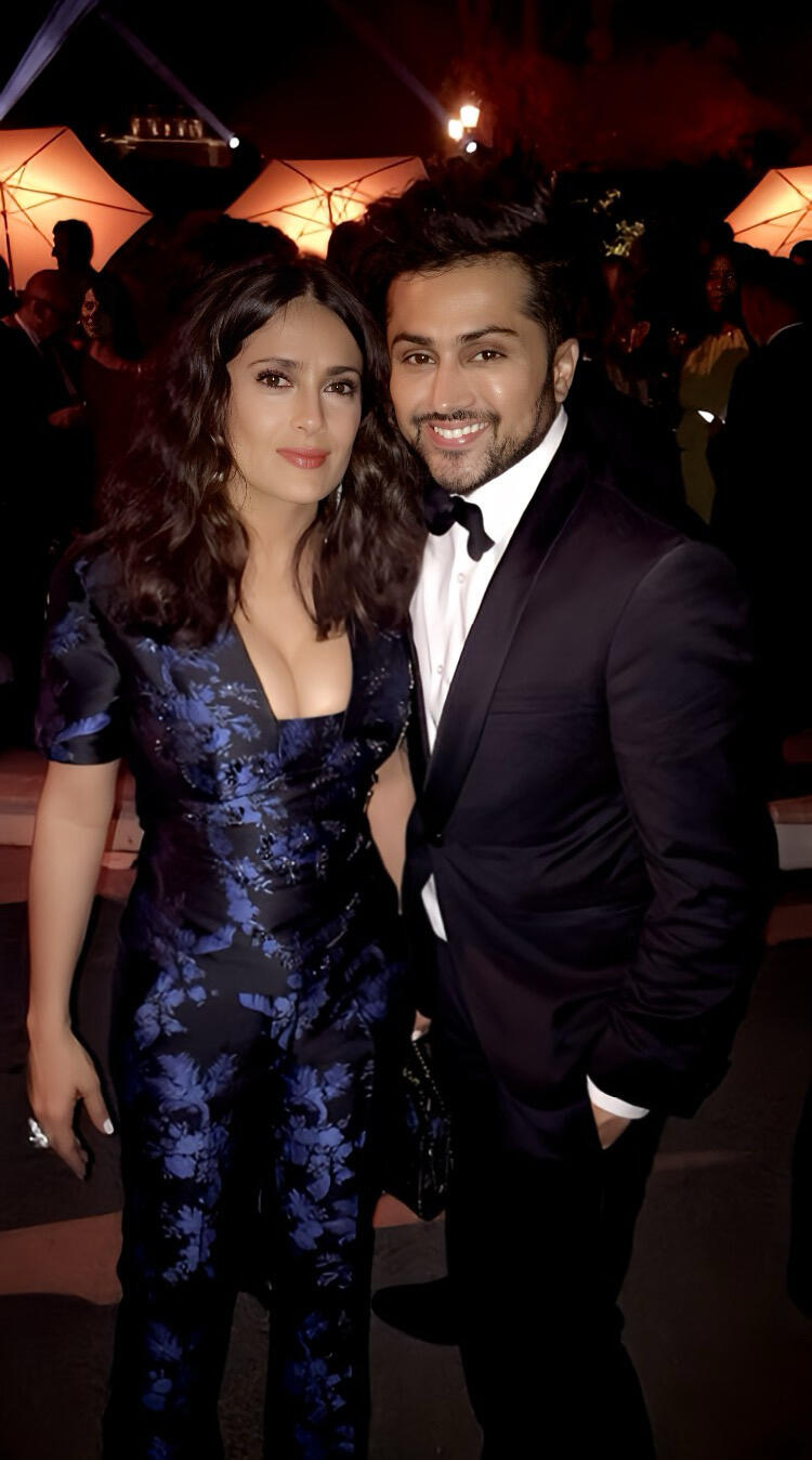 CAP D'ANTIBES, FRANCE - MAY 14: Actress Salma Hayek & Celebrity Stylist Samuel Sohebi attending Vanity Fair and HBO Dinner Celebrating the Cannes Film Festival at Hotel du Cap-Eden-Roc on May 14, 2016 in Cap d'Antibes, France.