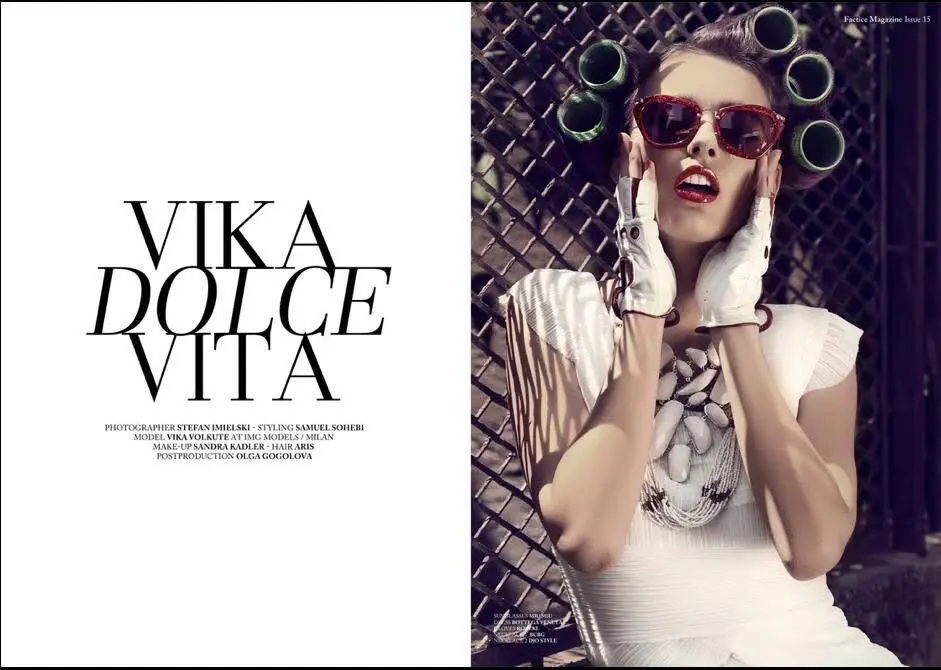 Mode-Editorial Vika Dolce Vita, gestylt von Samuel Sohebi.